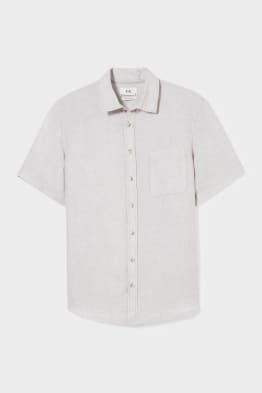 Camicia in lino - Regular Fit - collo all'italiana