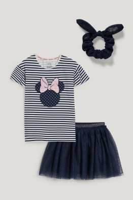 Minnie - set - maglia a maniche corte, gonna e scrunchie