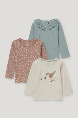 Lot de 3 - hauts à manches longues bébé