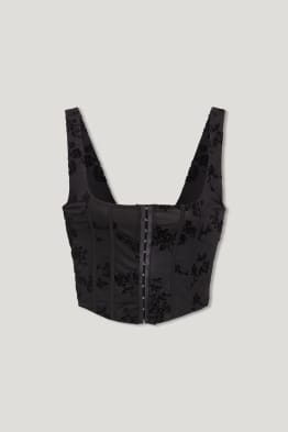 CLOCKHOUSE - crop top - gebloemd