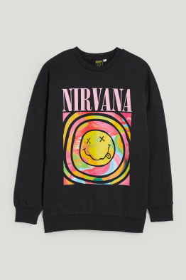 CLOCKHOUSE - sweatshirt - with recycled cotton - Nirvana