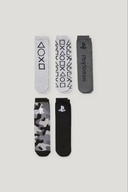 Multipack of 5 - PlayStation - socks with motif