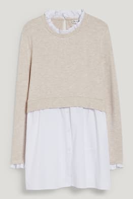 Umstands-Sweatshirt - 2-in-1-Look