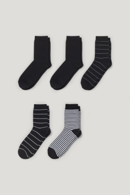 Lot de 5 paires - chaussettes - à rayures