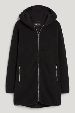 Chaqueta de borreguillo con capucha