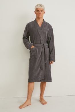 Terry cloth bathrobe