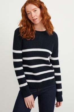 Sweter basic - w paski