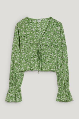 CLOCKHOUSE - korte blouse - LENZING™ ECOVERO™ - gebloemd