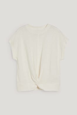 Camiseta de manga corta con detalle de nudo