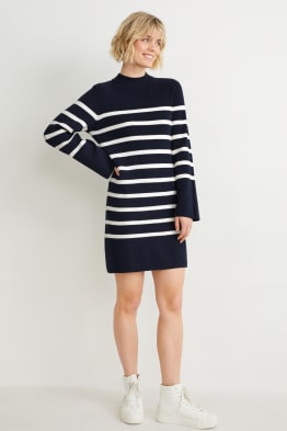 Strickkleid - gestreift