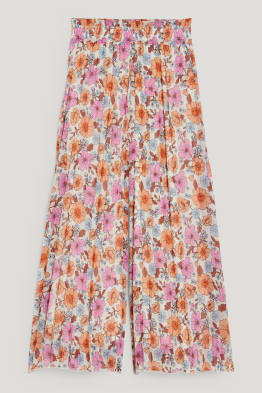 Pantalon plissé - à fleurs