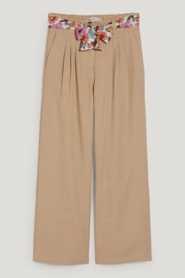 Spodnie - szerokie nogawki - z włóknami lyocellu Tencel™