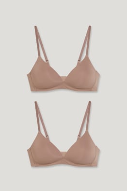 Confezione da 2 - reggiseno senza ferretti - imbottito - LYCRA®