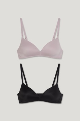 Confezione da 2 - reggiseno senza ferretti - imbottito - LYCRA®