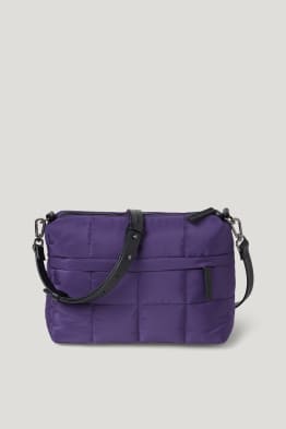 Small quilted shoulder bag with detachable bag strap