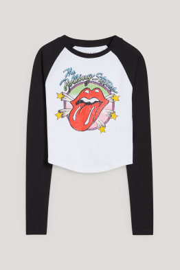 CLOCKHOUSE - tricou crop cu mânecă lungă - Rolling Stones