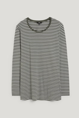 Langarmshirt - gestreift