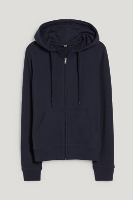 Sudadera básica con cremallera y capucha