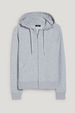 Basic-Sweatjacke mit Kapuze