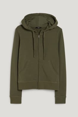 Sudadera básica con cremallera y capucha