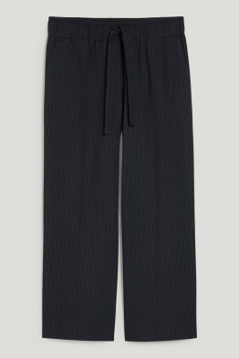 Pantalons de tela - mid waist - wide leg - de ratlles