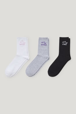 Multipack 3 ks - ponožky s motivem - různé texty