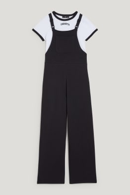 Ensemble - salopette et T-shirt - 2 pièces