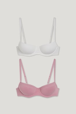 Pack de 2 - sujetadores con aros - FULL COVERAGE - con relleno