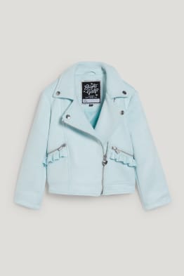 Bikerjacke - Velourslederimitat