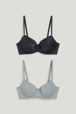 Confezione da 2 - reggiseno con ferretti - FULL COVERAGE - imbottito