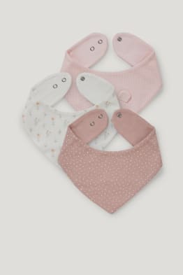 Confezione da 3 - bavetta per neonate - cotone biologico