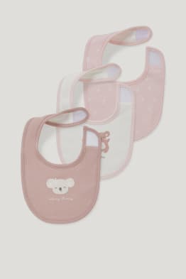 Confezione da 3 - bavaglini neonati - con cotone biologico