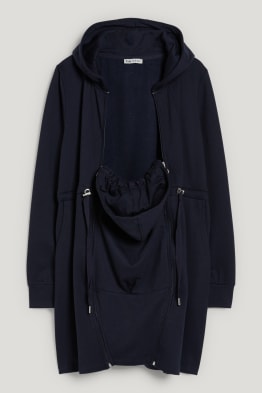 Umstands-Sweatjacke mit Kapuze und Baby-Einsatz