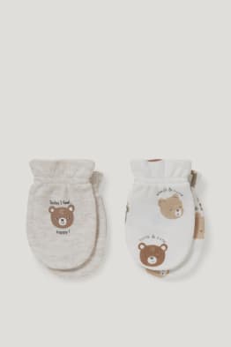 Multipack of 2 - scratch mittens - organic cotton