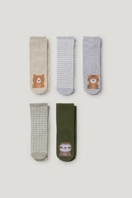 Lot de 5 paires - animaux - chaussettes à motif