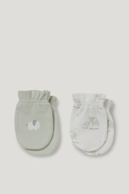 Lot de 2 paires - gants antigrattements - coton bio