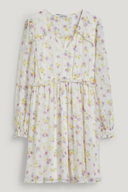 CLOCKHOUSE - šifonové šaty - s recyklovaným polyesterem