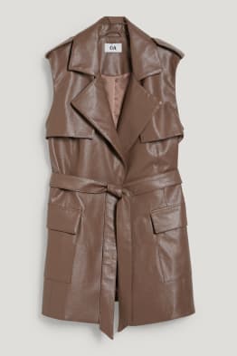 Waistcoat - faux leather