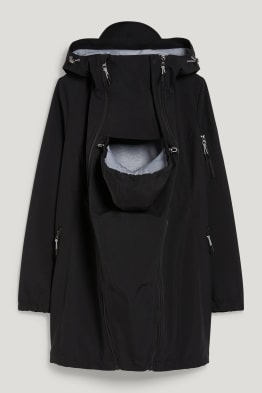 Giacca sportiva premaman con cappuccio e inserto porta-bebè