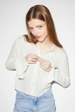 CLOCKHOUSE - cropped blouse - with recycled polyester