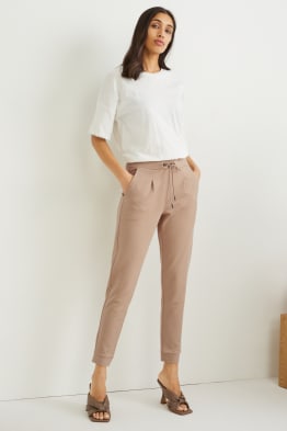 Spodnie z dżerseju - tapered fit