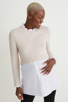 Umstands-Sweatshirt - 2-in-1-Look