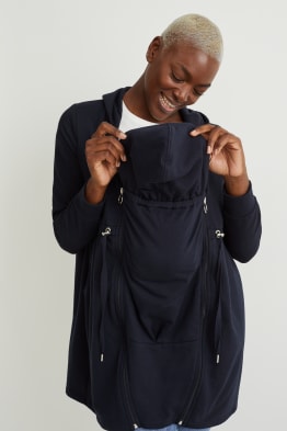 Umstands-Sweatjacke mit Kapuze und Baby-Einsatz