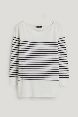 Langarmshirt - gestreift