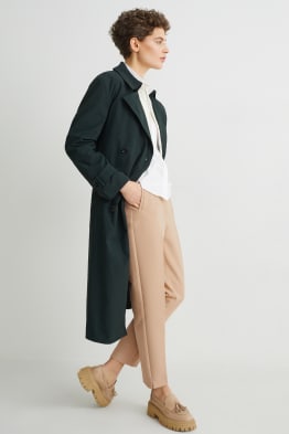 Pantaloni di stoffa - vita alta - cigarette fit