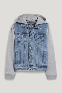 Jeansjacke mit Kapuze