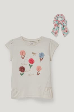Set - T-shirt en scrunchie - 2-delig