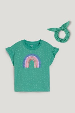 Set - T-shirt en scrunchie - 2-delig