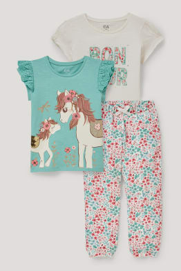 Set - 2 T-shirts en broek - 3-delig