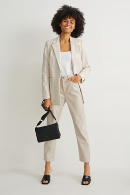 Pantalons - high waist - straight fit - imitació de pell